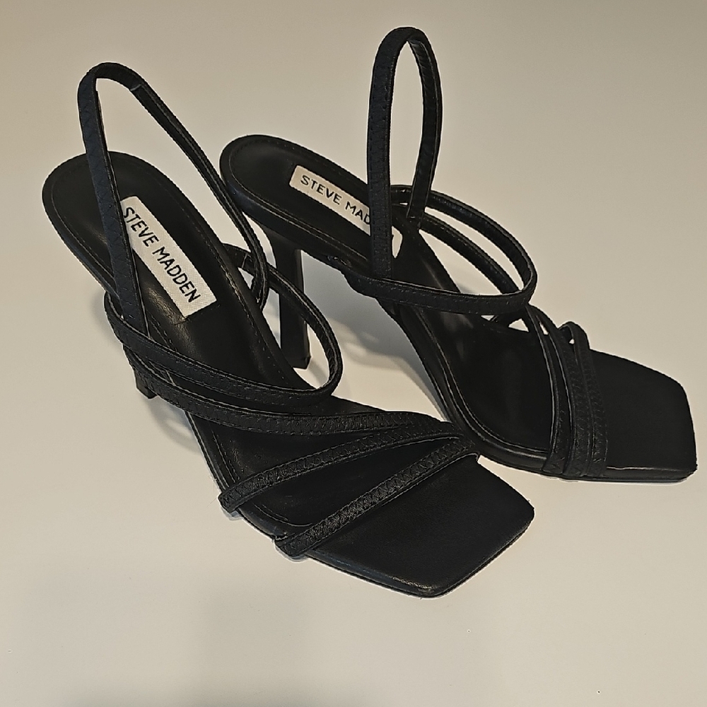 Steve Madden Elegant Black Strappy Heels